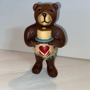 Vintage Midwest of Cannon Falls Randy Tate Brown Bear with Pancakes Breakfast